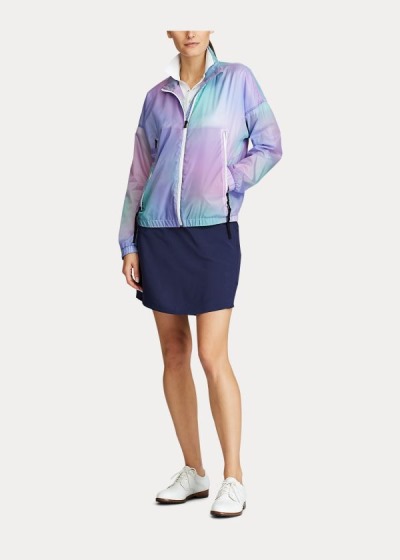 Chaquetas Ralph Lauren Mujer Morados Multicolor - Water-Repellent Golf - UWMBN8219